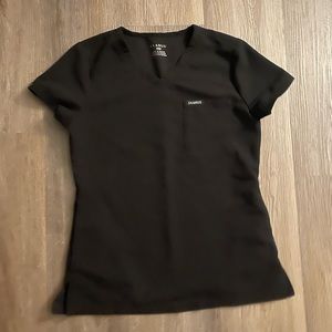 Jaanuu 2 Pocket Scrub Tuck In Top XXS BLACK